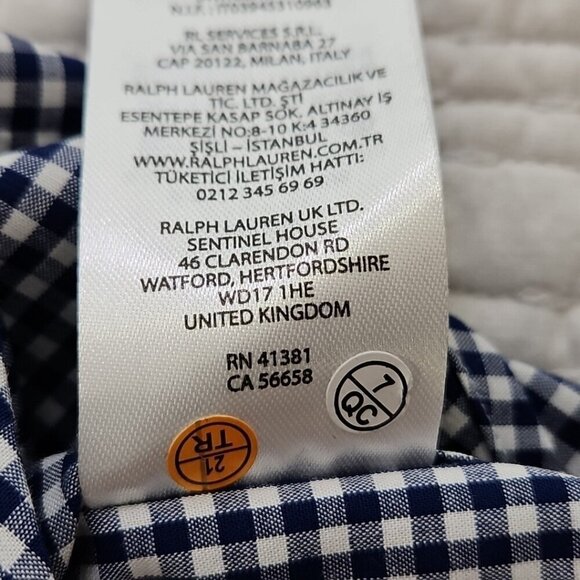 NEW Polo Ralph Lauren Performance Shirt Men's XL Stretch Blue Check Classic Fit - Picture 5 of 16